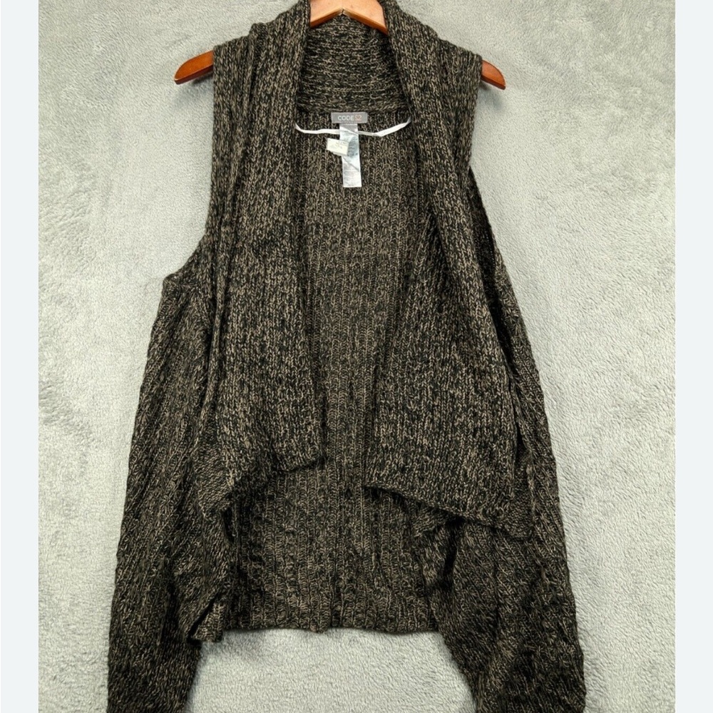 Women's Knit Sweater Vest - Black and Brown